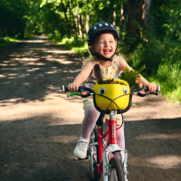 Woom POP Kinderfahrradkorb bubble gum blue