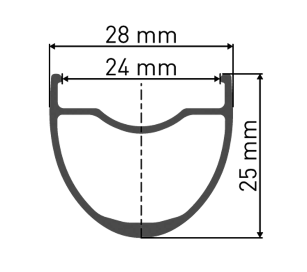 DT Swiss VR G 1800 Spline 25 DB DYN 28"