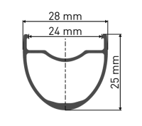 DT Swiss VR G 1800 Spline 25 DB DYN 28"