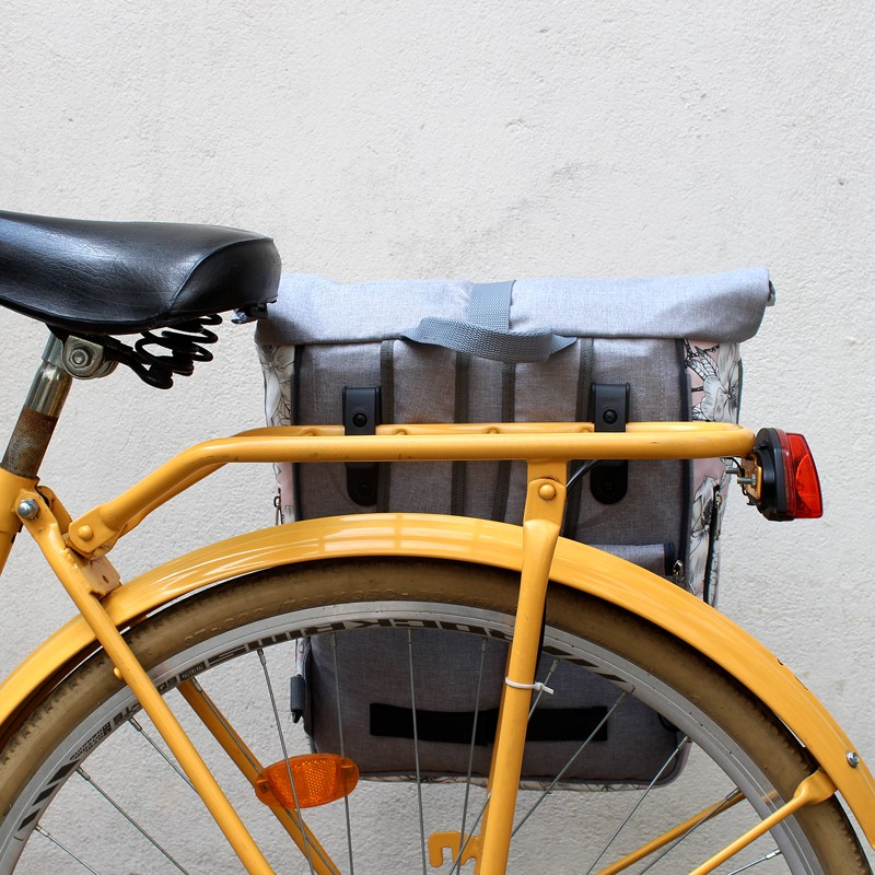 Ikuri 2 in 1 Fahrradtasche mit Rucksack Magnolia