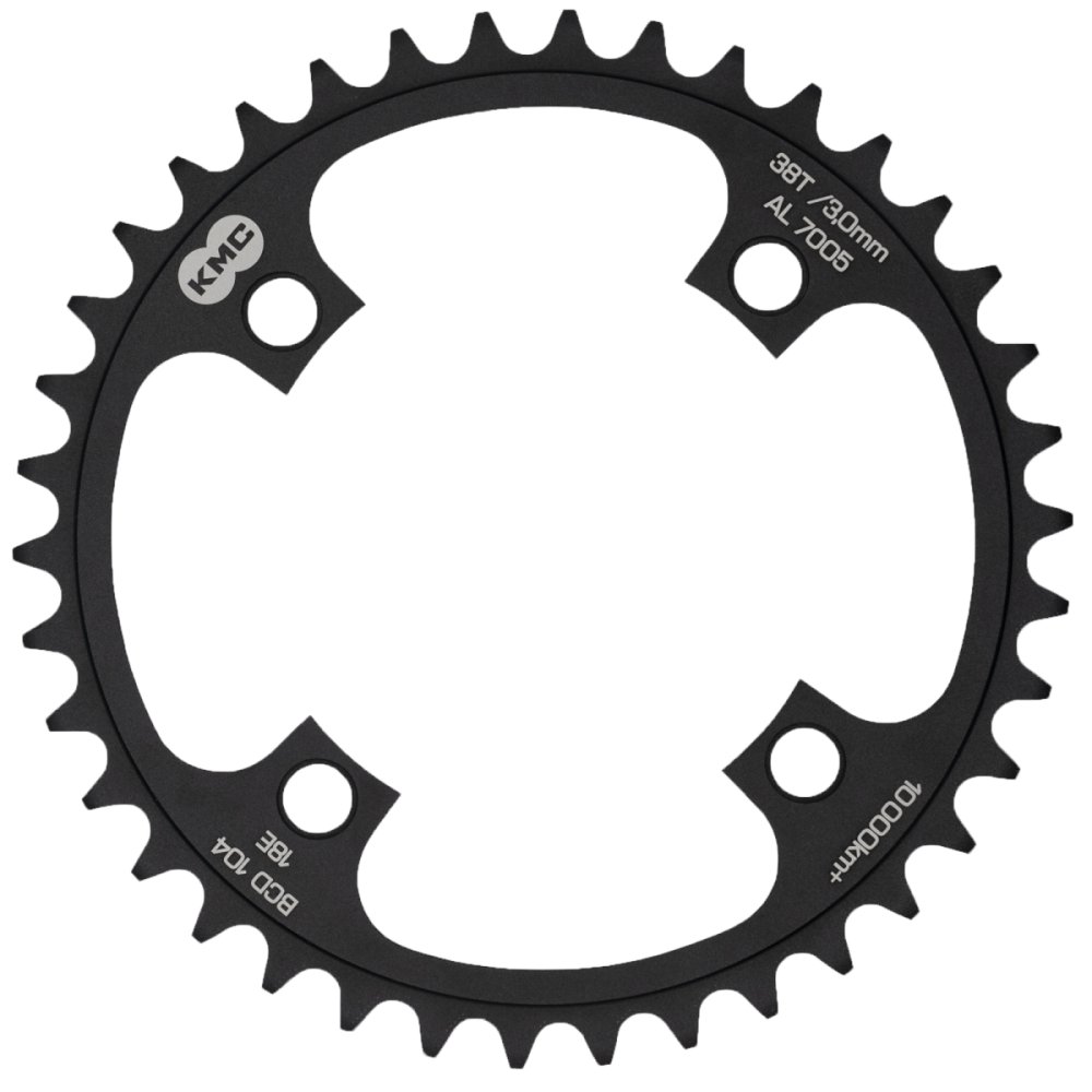 Kettenblatt, BCD 104mm, 38T, 1/8", flat, black